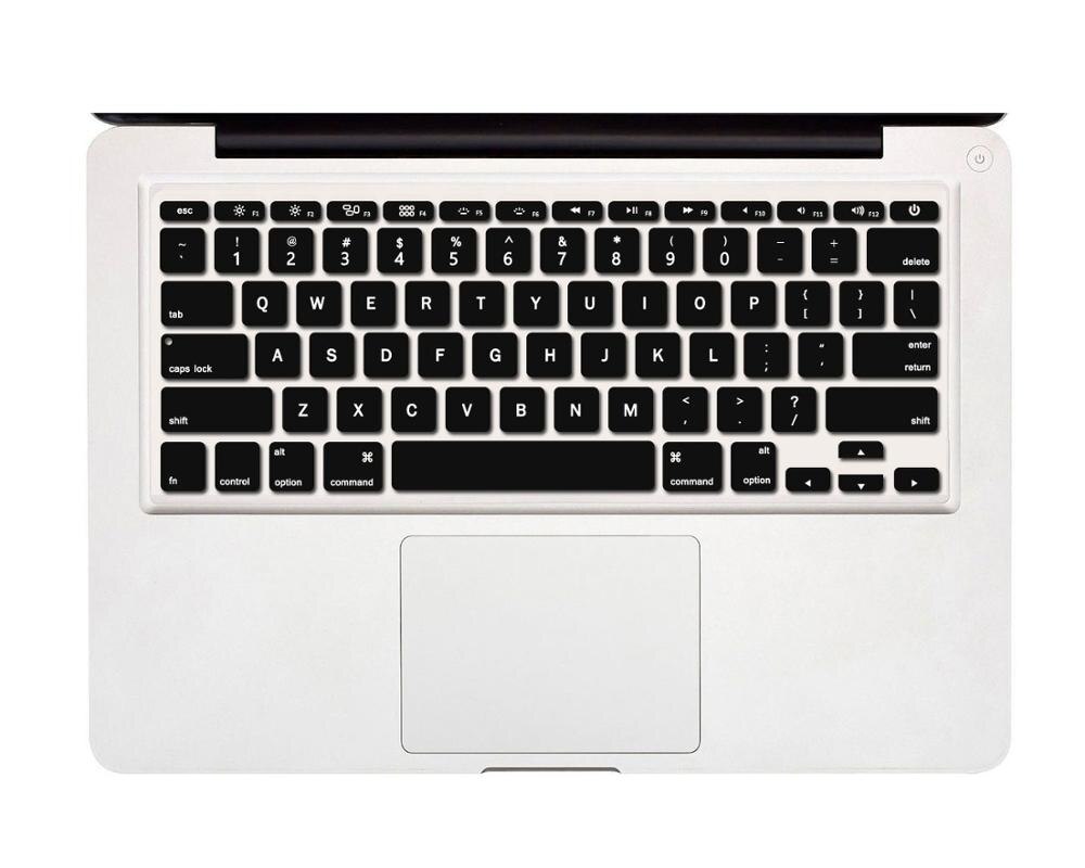 English (US) Keyboard Cover Silicone Protector Compatible for MacBook Air 11 inch model A1370 A1465, Gradient Color: Black
