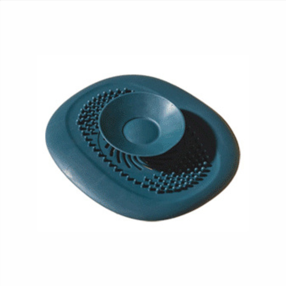 1-6 uds tipo prensa inodoro cocina fregadero antiobstrucción cubierta de drenaje de suelo alcantarillado drenaje salida filtro pantalla baño filtro de silicona: Azul / XL