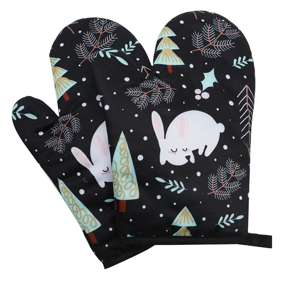 1pcs Heat-insulating Gloves, Anti-scald Microwave Gloves, High Temperature Resistant Kitchen Baking Oven Gloves: Pink