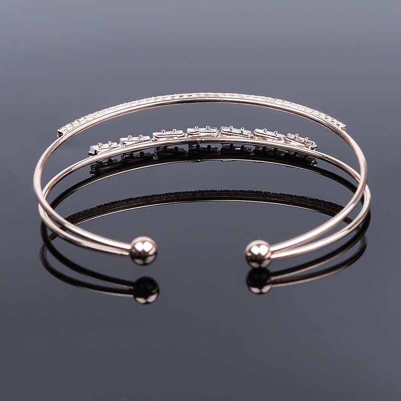 Brazalete abierto Guvivi para mujer, Zirconia cristalina Bohemia, Bohemia, pulseras y brazaletes para mujer, joyería de mano para mujer