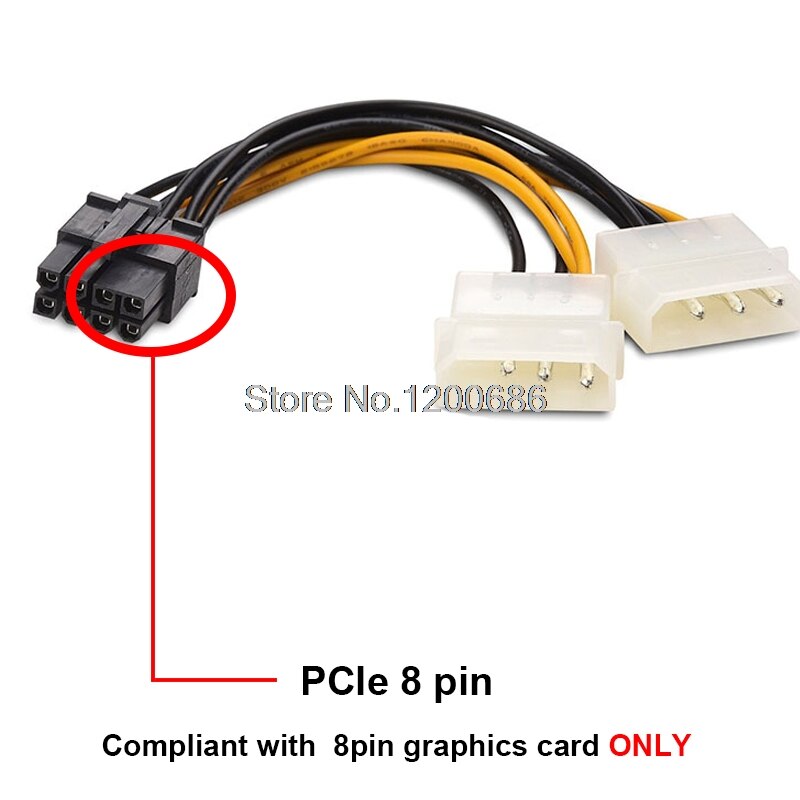 15 CM Molex 4 pin om 6-Pin PCI Express Videokaart Pci-e ATX PSU Power Converter Kabel Molex naar Pcie 6 pin Adapter kabelboom