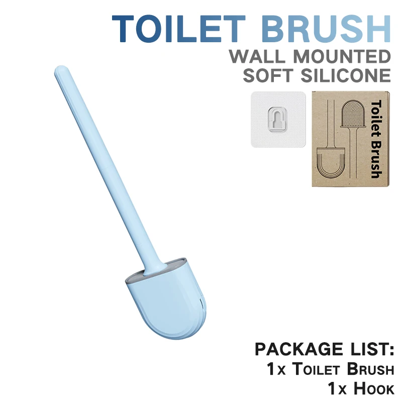 Wc Pinsel Silikon Wc Reinigung Pinsel Wand Montiert Wc Reiniger Besen Set Moderne WC Kit Schönheit Bad Zubehör: green