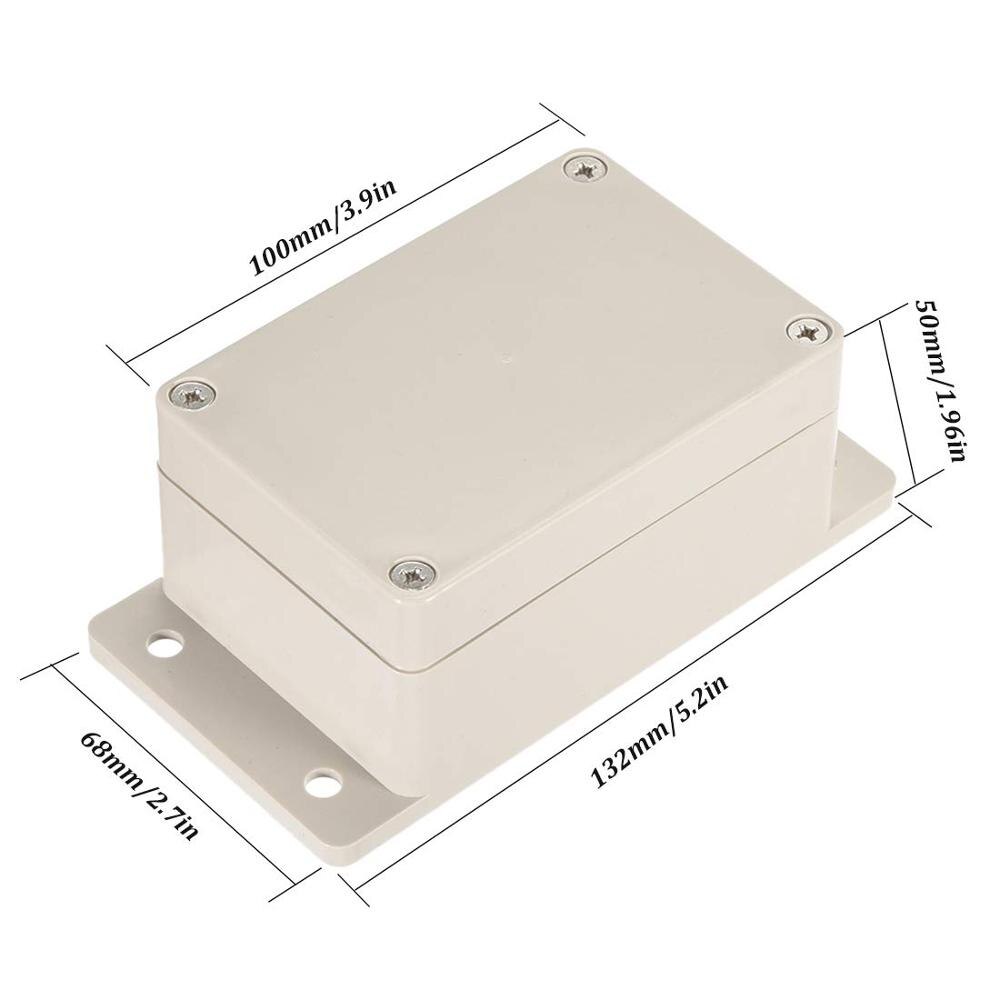 Waterproof Dustproof IP65 ABS Plastic Junction Box Universal Electrical Project Enclosure Pale Gray with Fixed Ear 200*120