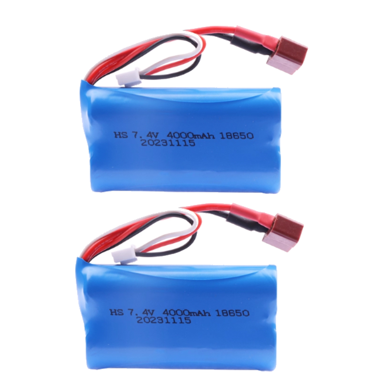 18650 T plug 2 S Voor WLtoys 1/16 16101 16102 16103 144001 12428 12423/SCY-16101 SCY-16102 RC Auto 4000 mAh 7.4 V Li-Ion Batterij: GRIJS