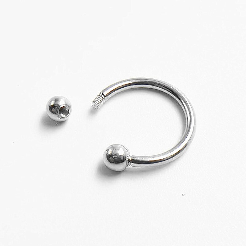 Hellolook Real 925 Sterling Zilveren Neus Ring Lichaam Sieraden Tepel Ring Mannen Vrouwen Interne Diameter 6 8 10Mm Piercing sieraden