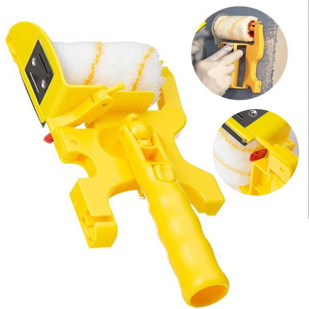 Clean-Cut Paint Edger Roller Brush Painting Tools Roller Paint Brush Clean-Cut Paint Edger Wall Painting Roller Brush Set