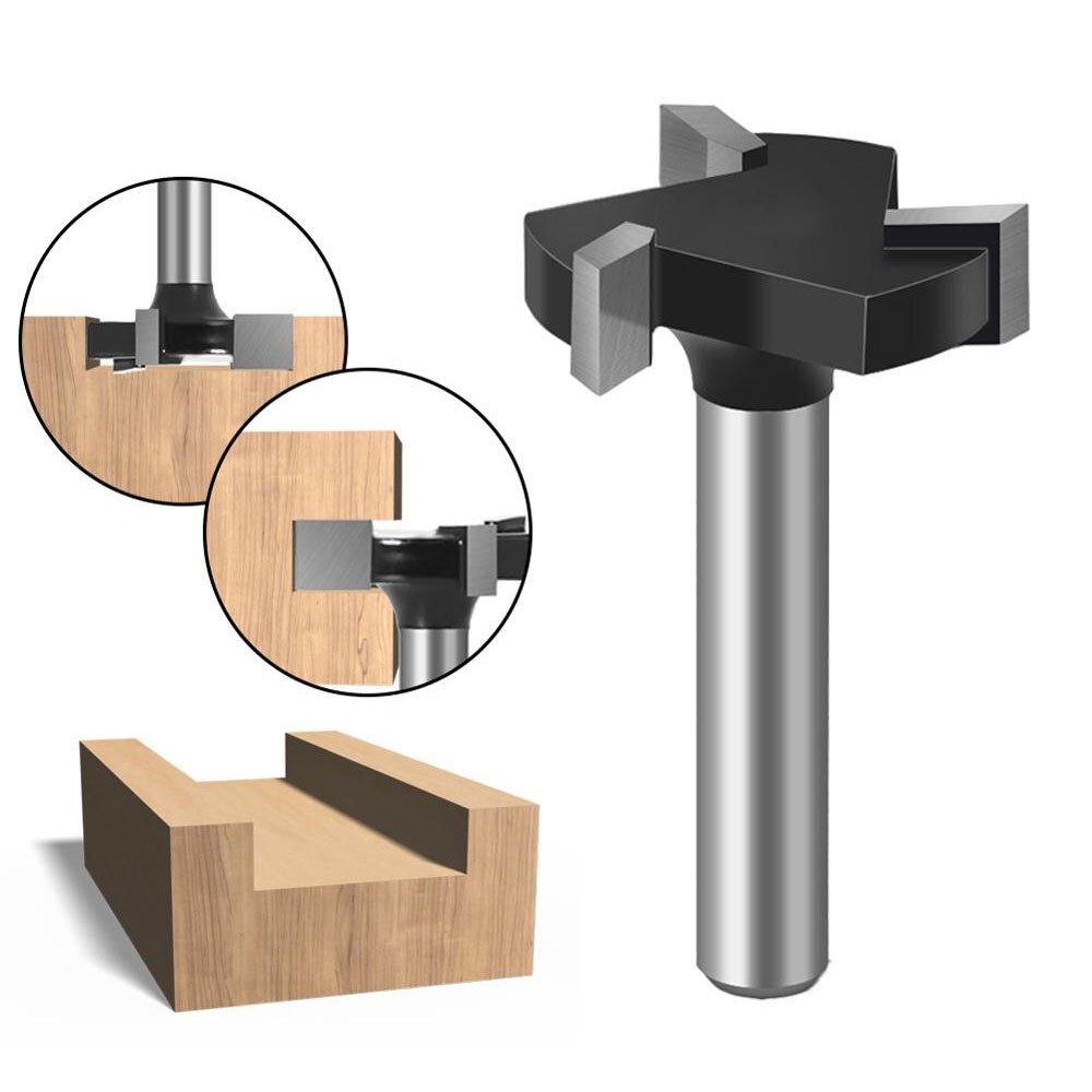 1PC 1/4" 6.35MM 6MM Shank Milling Cutter Wood Carving CNC Spoilboard Surfacing Router Bits Slab Flattening Planing Bit Wood