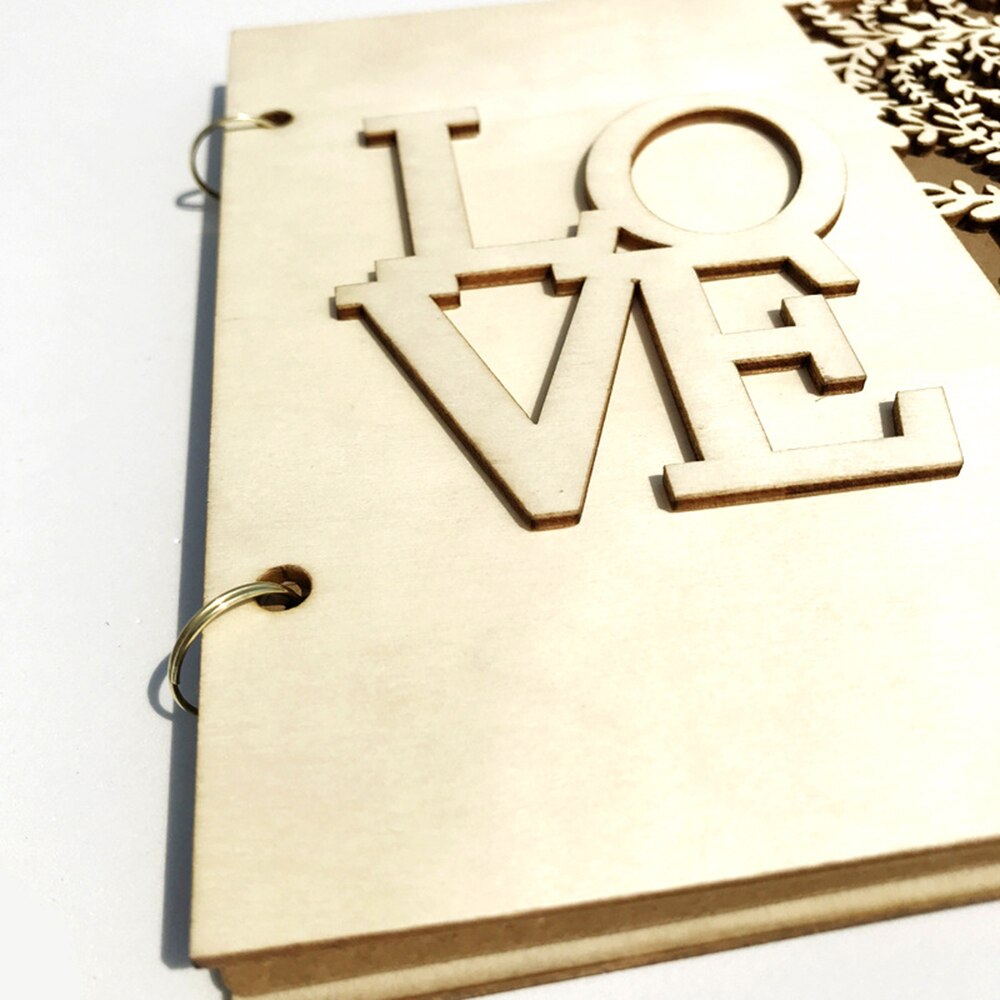 Decoración de madera, libros de invitados de firma hechos a mano, libro de invitados de boda Mr & Mrs Love, libro de firma DIY de madera