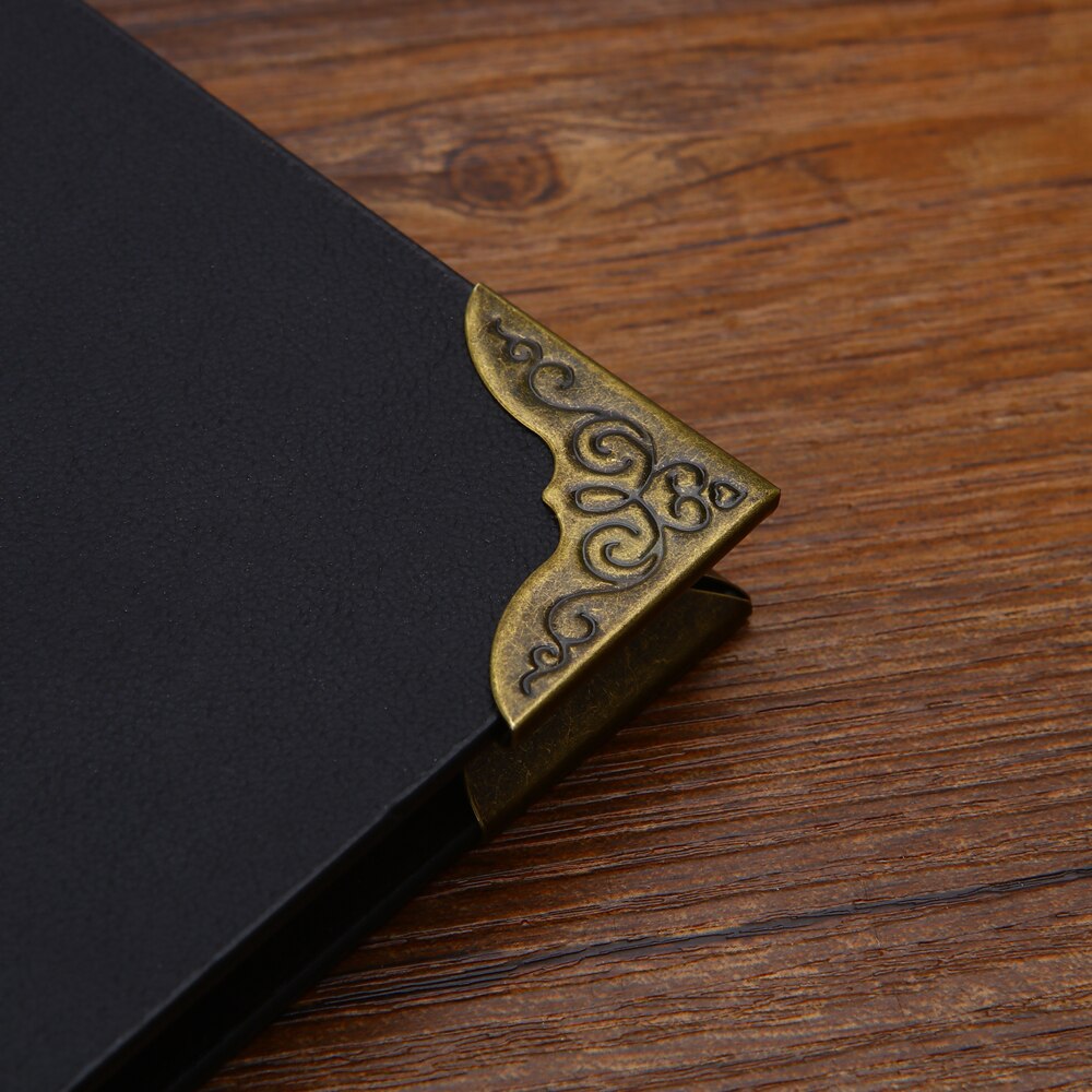 4pcs/lot Bronze Retro Hardware folder Package, DIY Album journal Metal Corner, travel notebook Antique Pack Corner
