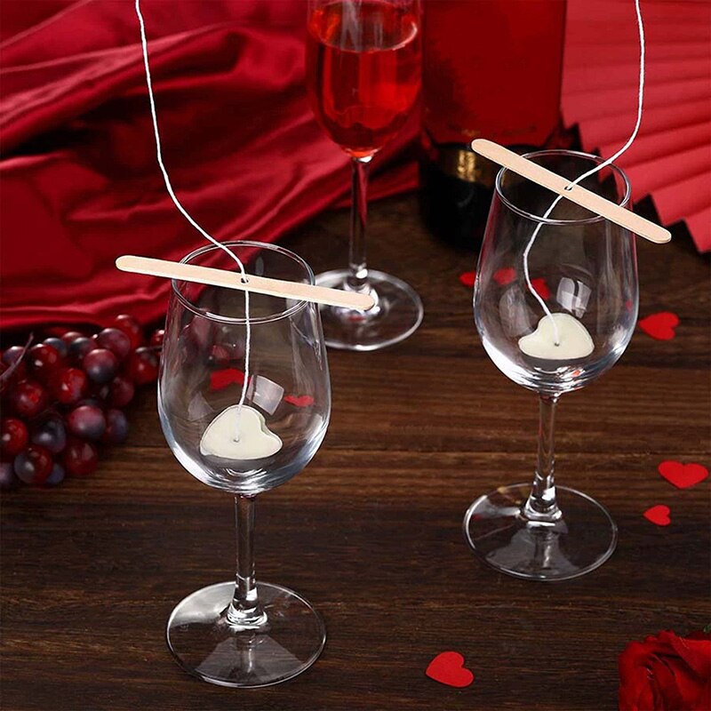 100Pcs/pack Wooden Candles Wick With Sustainer Tab Candle Core For Candle Making Supply Soy Parffin Wax