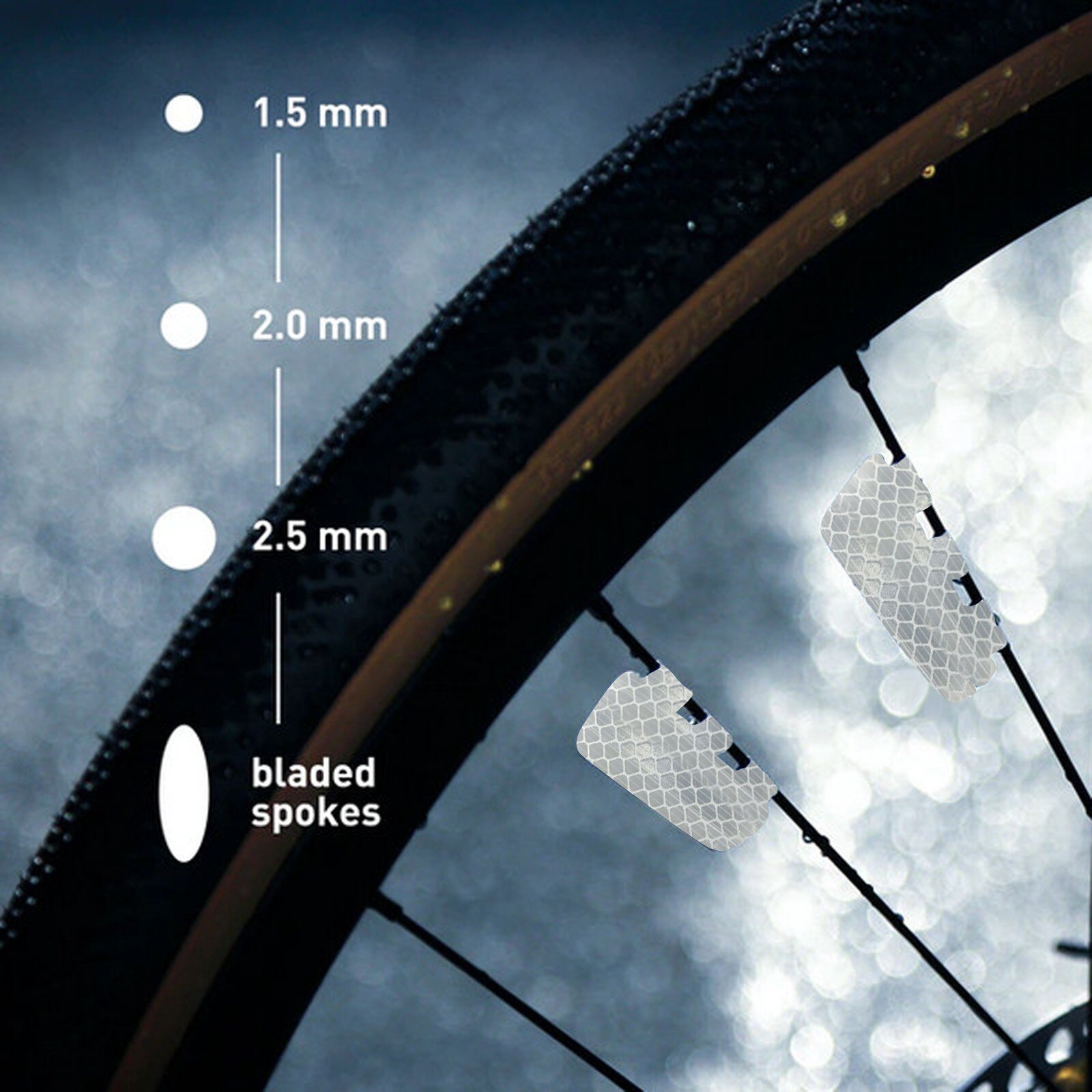 Fiets Lichtgevende Plaat Night Reflector Mountainbike Reflector Reflecterende Streep Tape Fiets Stickers Fiets Accessoires 4 Stuks #40