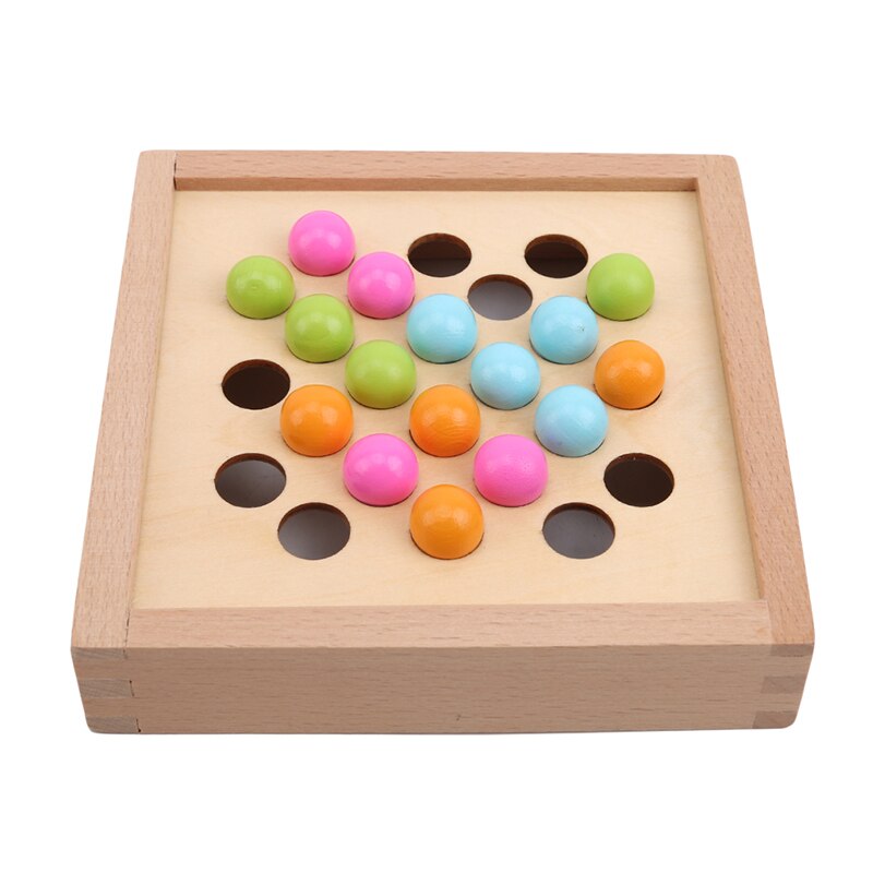 Houten Tafel Spel Speelgoed Kleurrijke Kralen Hout Boord Vinger Familie Interactief Spel Kind Intellectuele Ontwikkeling 1 Set