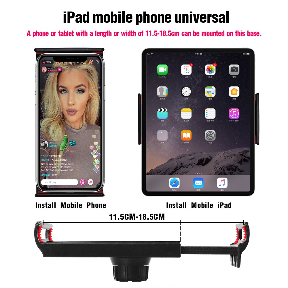 10 inch ringlamp met statief, telefoonhouder voor ipad, fotografie, studiovideo, led-ringlamp 5600k met usb-aansluiting voor make-up