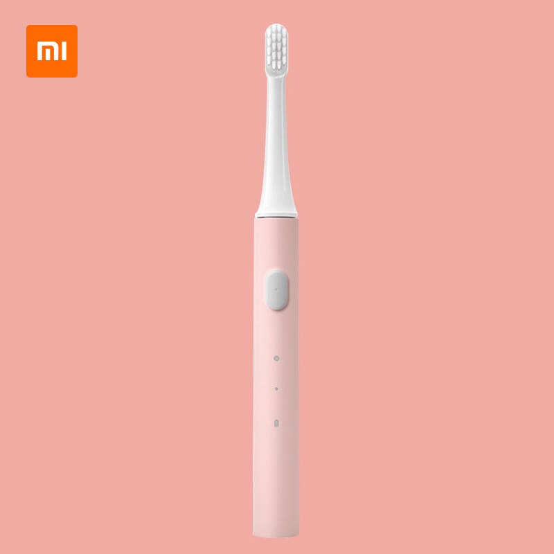 Upgrade XIAOMI MIJIA Sonic Electric Toothbrush T100 USB Rechargeable Waterproof Electric Toothbrush for Adult: Pink