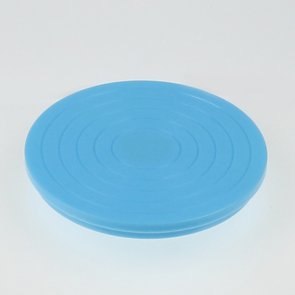 Mini Cake Turntable Polymer Clay Tool Ceramic Pottery Swivel Wheel Stands Rotate 360 Enabling Perfect and Intricate Decoration: 14cm blue  plastic