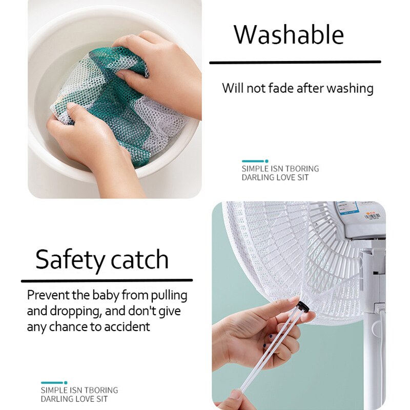 Cartoon Fan Cover Electric Fan Safety Cover Child Anti-pinch Protection Fan Net Cover Floor Fan All-inclusive