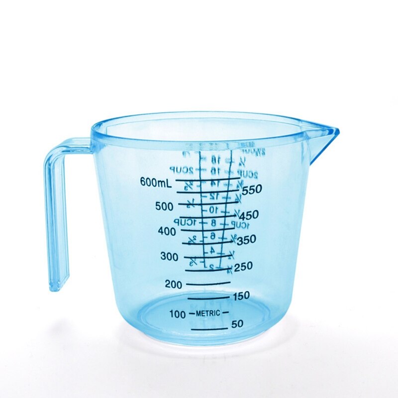 150/300/600ml Plastic Measuring Cup Clear Scale Show Transparent Mug Pour Spout Kitchen Measuring Device