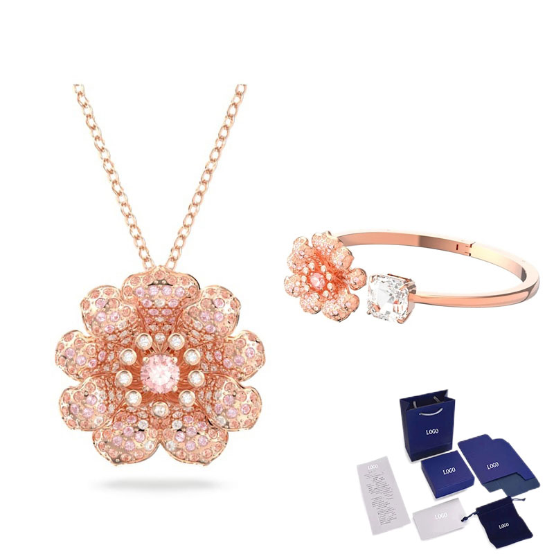 Magnifique ensemble de bijoux en plumes, fleurs et pierres précieuses avec boîte gratuite, lancement haut de gamme, très approprié comme pour votre petite amie: Marron