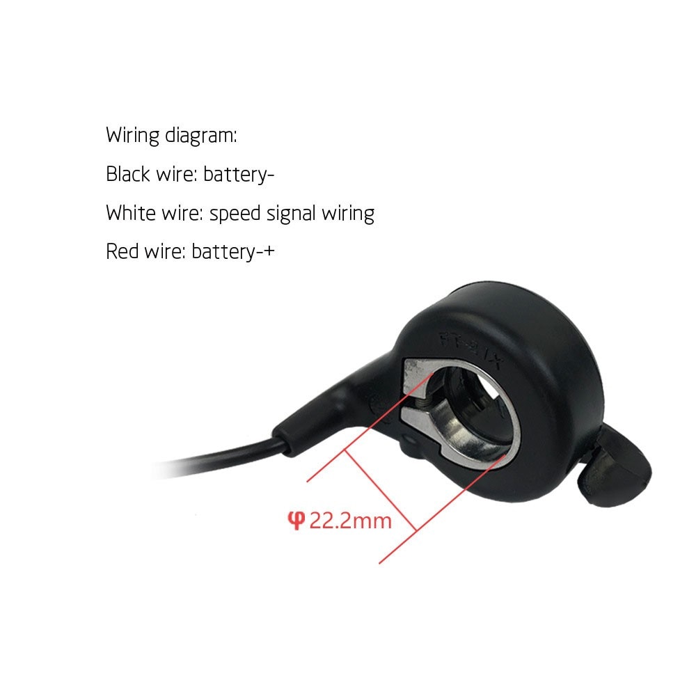 E-bike Finger Thumb Throttle 24v 36v 72v 96v Ebike Accelerator for Electric Scooter Bicycle Part Kit FT-21X Waterproof