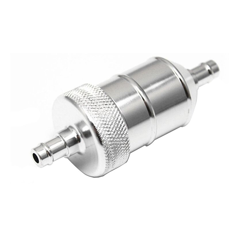 Filtro Universal de combustible y Gas para motocicleta, limpiador de gasolina, Dirt Bike, ATV, Quad, 5 colores, 8mm: silver