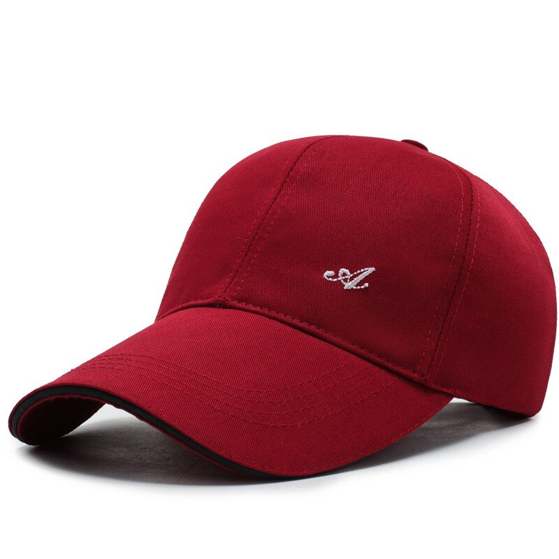 Vrouwen Mannen Hoed Gebogen Zonneklep Licht Boord Brief Baseball Cap Mannen Cap Outdoor Zonnehoed Verstelbare Sport Caps In zomer: wine red