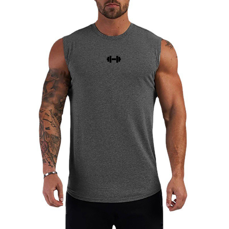 Compression Gym Tank Top Men Summer Cotton Bodybuilding Sleeveless T Shirt Fitness Clothing Mens Workout Sportswear Muscle Vests