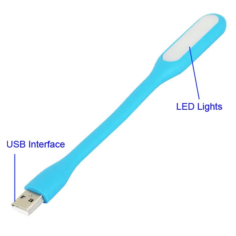 USB LED Light Emergency Lamp Flexible Bendable Reading Book Light Portable Mini Night Light for Power Bank Computer PC Laptop