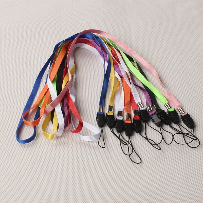 10x Lanyards Neck Strap For ID Pass Card Badge Gym Key / Mobile Phone USB Holder DIY Hang Rope Lariat Lanyard