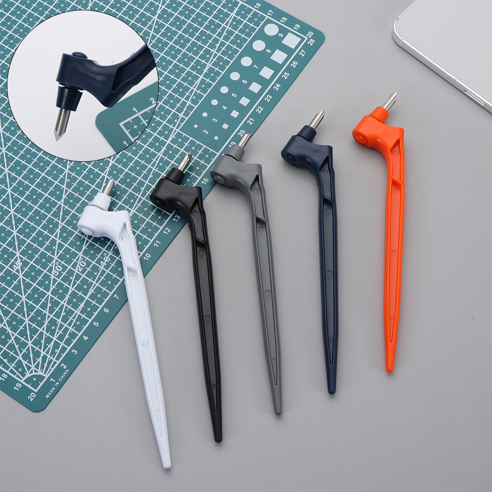 1Pc Rvs Craft Cutting Pen Met 360 Graden Roterende Blade Cutting Mat Diy Art Carving Tool Voor Scrapbooking stencil