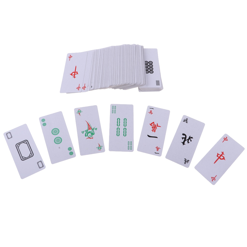 Geen Lawaai Chinese Mahjong Mah Jongg Speelkaarten-Home Reizen Spel Rekwisieten