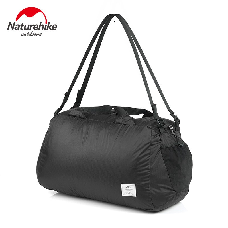 Naturehike Upgrade Picnic Travel Bag Ultralight Folding Waterproof Bags Storage Bag For Men Travel Outdoor Camping Bag: Black