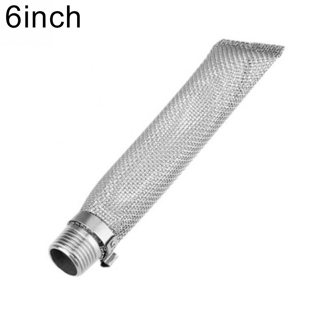 6/12inch Stainless Steel Beer Filter Tube Screen Home Bar Brewing Mesh Strainer