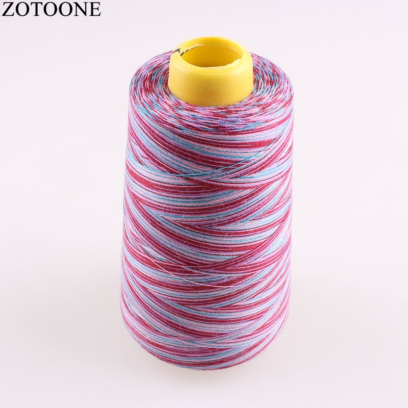 Zotoone 3000y 40s/2 spole 100%  polyester sytråd farverige broderilinjer tråde jeans til syning af lår maskegarn c: Design c
