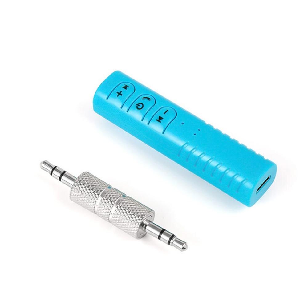 Universal 3.5mm Jack Car Kit Hands Free Music Audio Receiver Adapter Car AUX Kit for Speaker Earphone Aux: blue