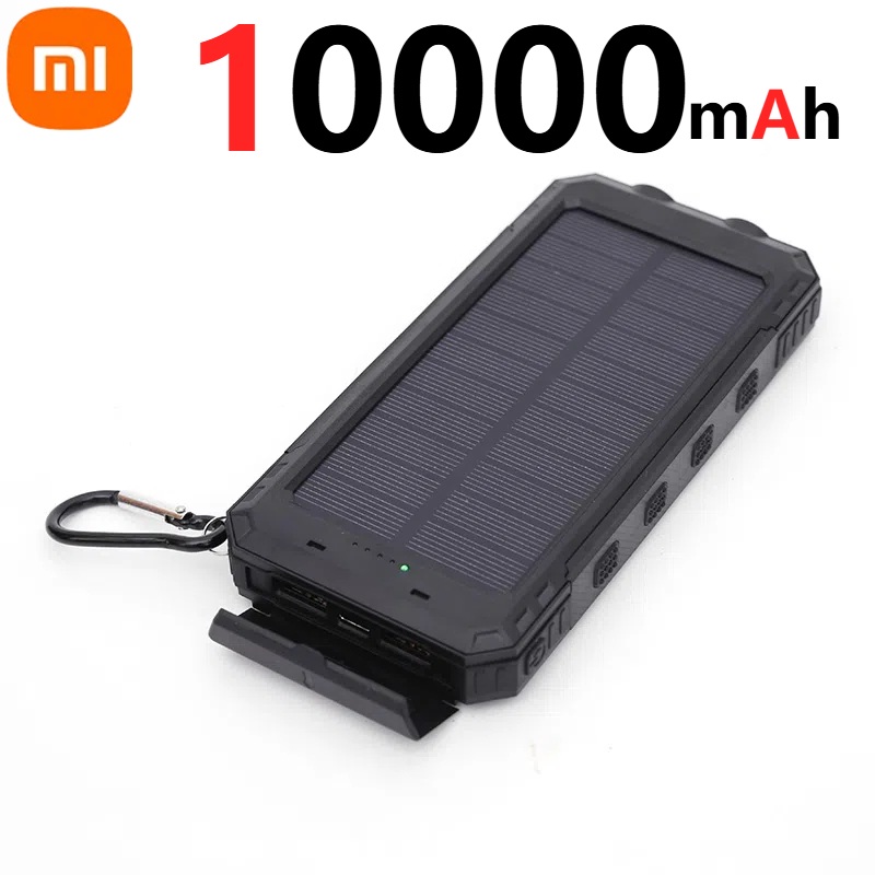 Xiaomi 50000 mah bærbar solcelle-powerbank med stor kapacitet, hurtigopladning, eksternt batteri med lommelygte til xiaomi iphone huawei: Blå