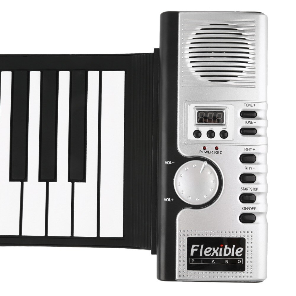 61 Toetsen Universele Flexibele Roll Up Electronic Piano Zwart en Wit Soft Keyboard Piano