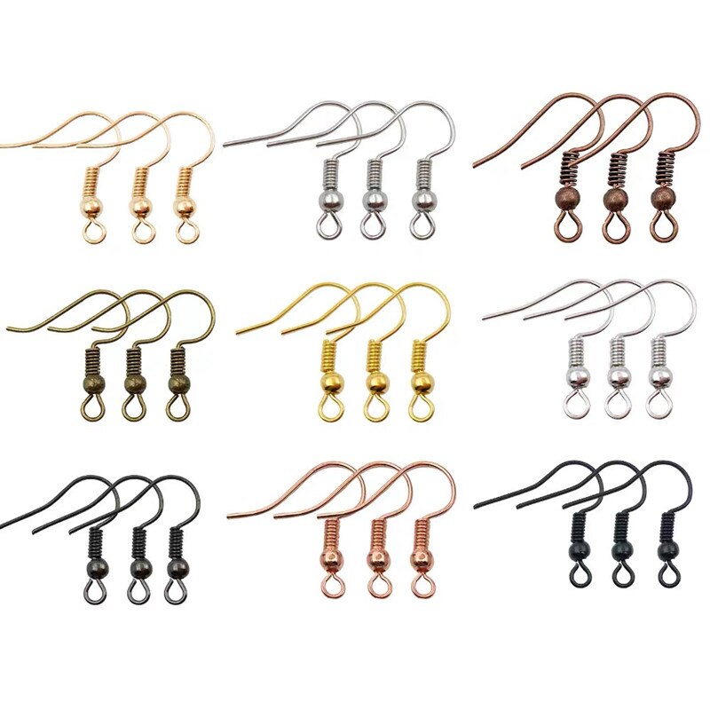 100pcs(50pair) 17x20mm Earring Findings Earrings Clasps Hooks Fittings DIY Jewelry Making Alloy Hook earrings Accessories