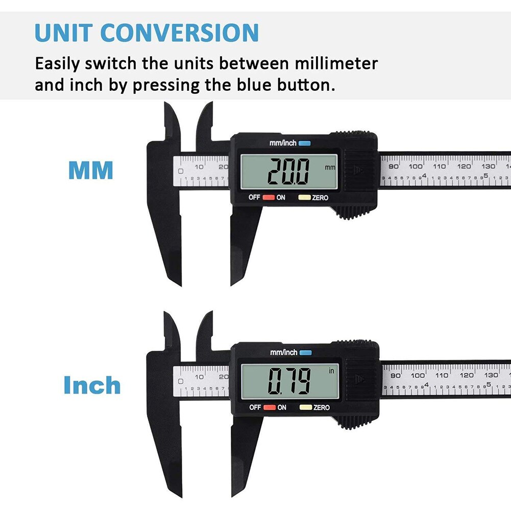 0-150Mm Meten Micrometer Elektronische Lcd Digitale Schuifmaat Gauge Plastic Elektronische Lcd Digitale Display Schuifmaat