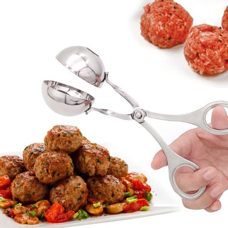 Kök rostfritt stål köttbullar form fyllda köttbullar skopa clip gör det själv fisk kött ris boll maker kök tillbehör