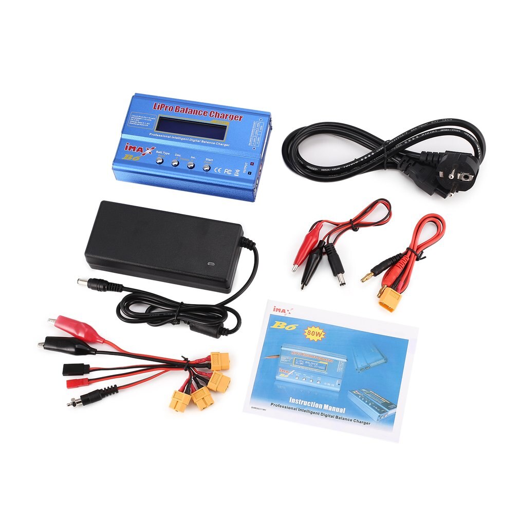 Originele Imax B6 80W 6A Lipo Nimh Li-Ion Ni-Cd Rc Balans Lader 10W2A Ontlader Met 15V/6A Ac/Dc Adapter Voor Rc Modelbattery