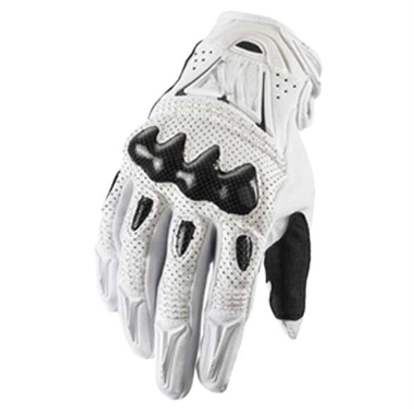 TROY Fox Bomber Handschuhe Motorrad Motocross MX Dirt Bike Offroad Straße Moto Reiten Schwarz Rot Handschuhe: WHITE / M