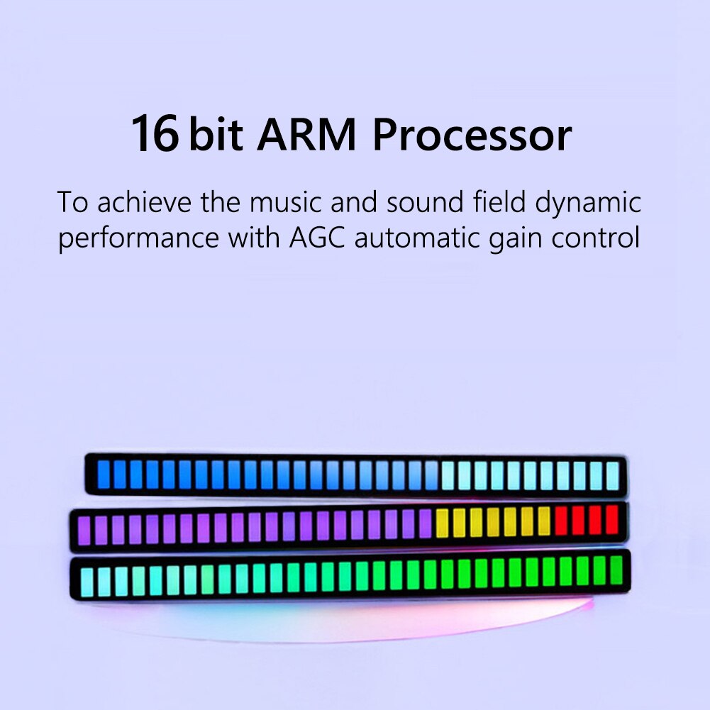 Rgb Muziek Sound Control Light 32 Led App Controle Voice-Activated Pickup Ritme Licht Muziek Ambient Lamp Kleurrijke Led strip Licht