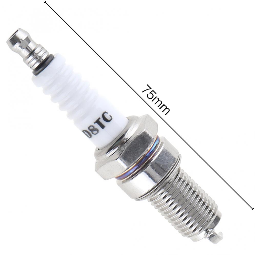 1 Pc D8TC Platinum Fire Tsui Spark Plugs 19mm Motorcycle Platinum Nozzles Spark Plugs Fit for CG 125cc 150cc 200cc 250cc