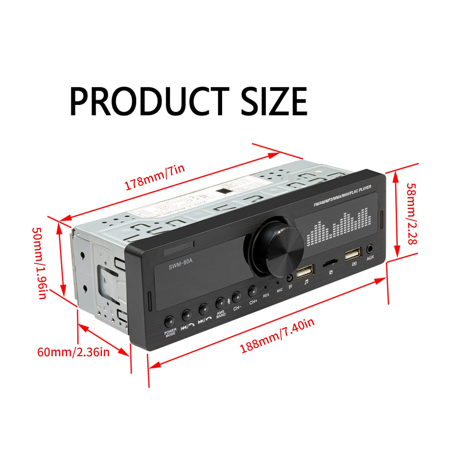 Auto Radio 1 Lärm Auto Stereo MP3 Spieler Bluetooth FM bin Autoradio Auto Stereo Radio Auto MP3 Multimedia Spieler Mit fernbedienung