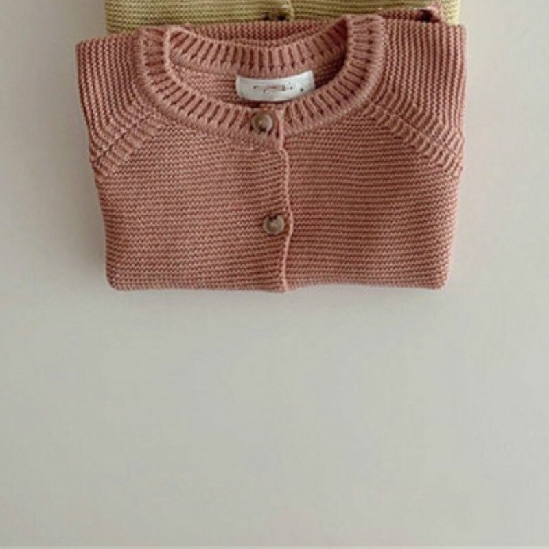 Kinderkleding Baby Herfst Eenvoudige Vest Baby Wol Truien Peuter Meisje Trui: Hide powder / 24M