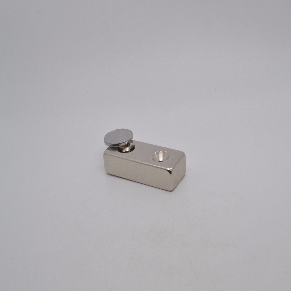 1 stks Magnetische Sterke Blok Magneten Zilver Kleur 50x20x10mm Gat 5mm Neodymium N50 50*20 * 10-5-5mm