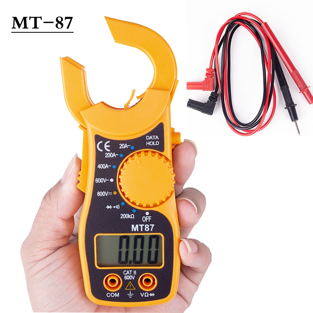 MT-87 Mini Multimeter Digital Digital Diode measurement Clamp Multi meter With Bag Wires for Testerer Pliers