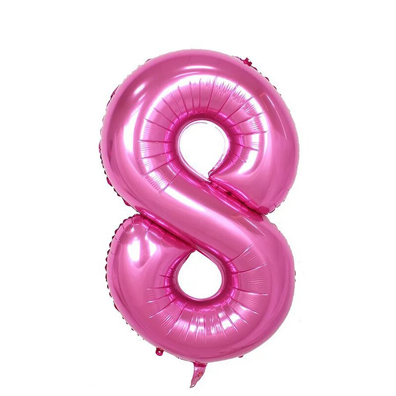 40 inch Foil Balloon Large Helium Number Balloons Wedding Decoration Birthday Party favors pink blue: purple