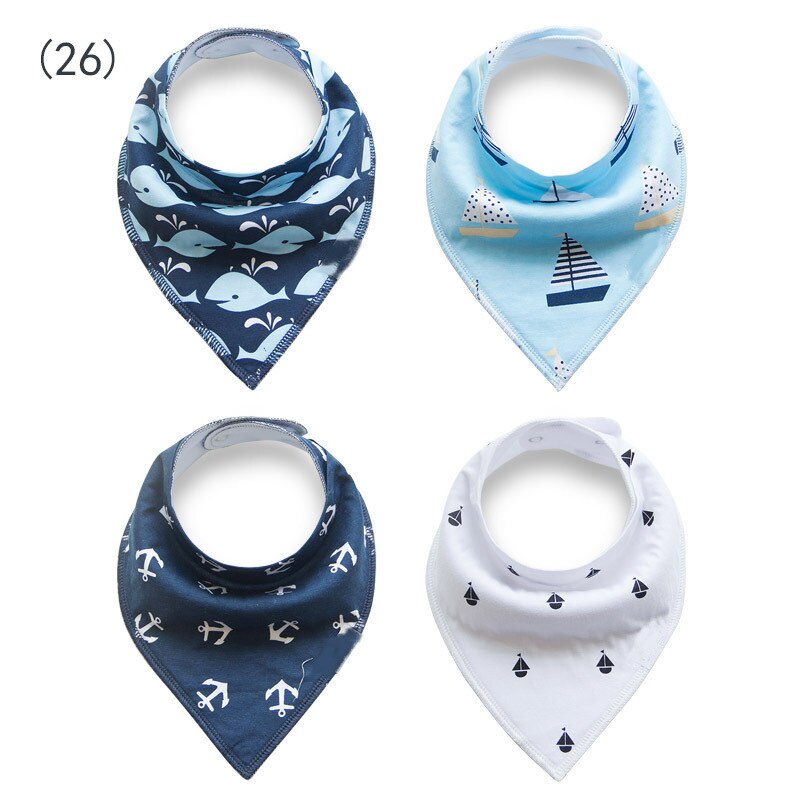 Baby bandana dregla haklappar för dregling och barnsjukdomar 4- pack set för flickor och pojkar: 11