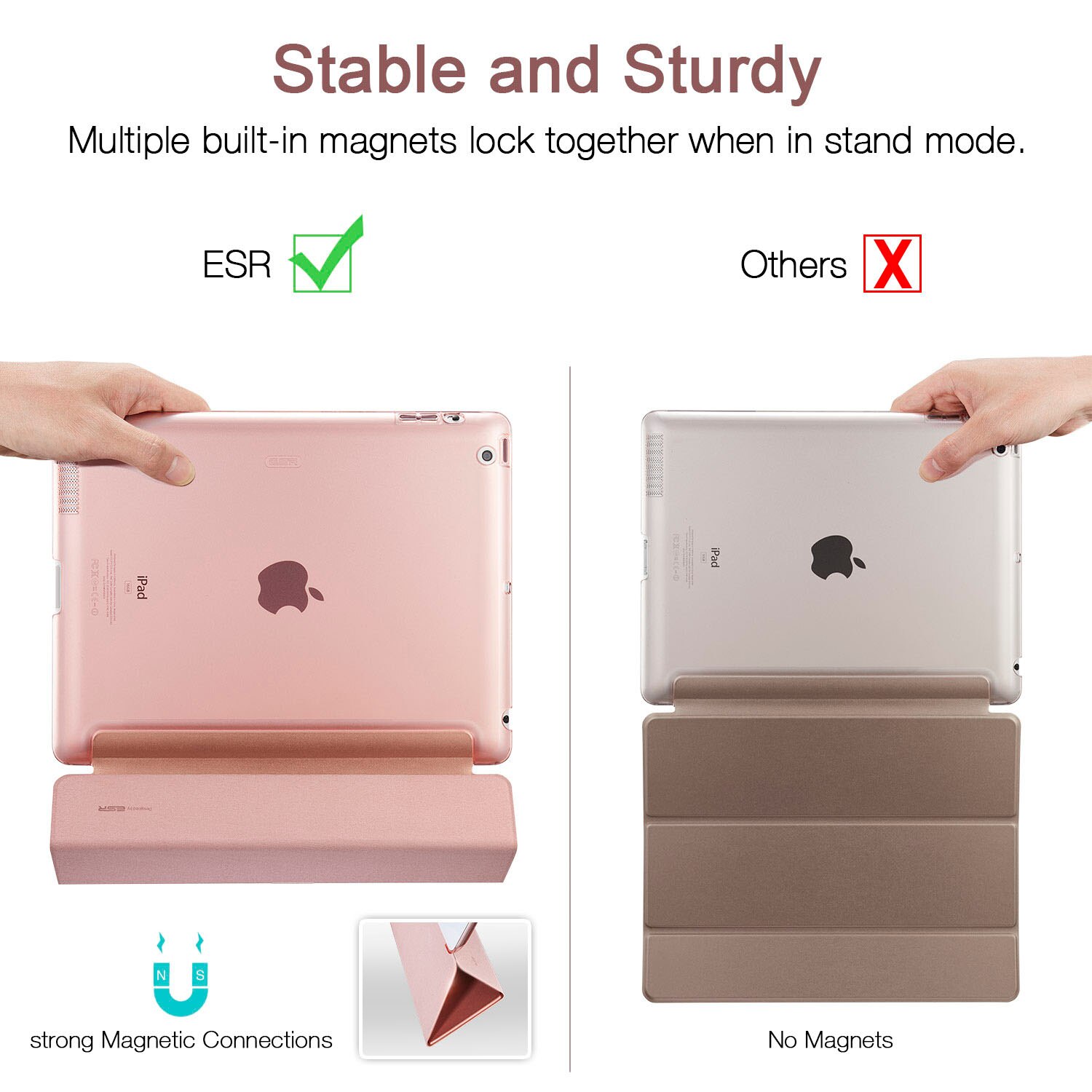 ESR Case for iPad 2 3 4 9.7 inch Yippee Color Ultra Thin Trifold Smart Stand Cover Case for iPad 2/3/4 A1458 A1460 A1395 Funda